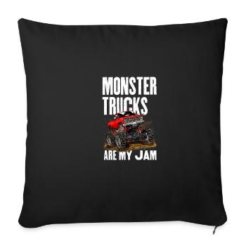 Moteurs de camions Amateurs de voitures de camion désespérément - Housse de coussin décorative 45 x 45 cm - noir - Devant