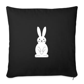 Süßer Osterhase - Sofakissenbezug 45 x 45 cm - Schwarz - Vorne
