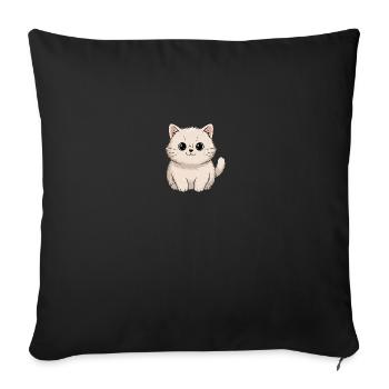 Persian cat - Sofa pillowcase 17,3'' x 17,3'' (45 x 45 cm) - black - Front