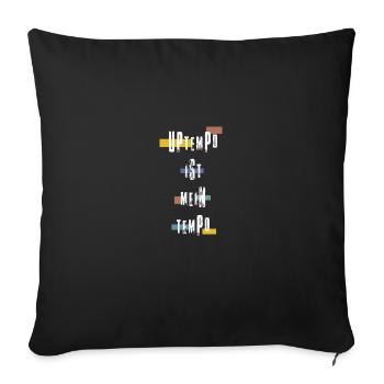 Techno Uptempo Rave Tekk Music Celebrations - Sofa pillowcase 17,3'' x 17,3'' (45 x 45 cm) - black - Front
