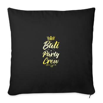 Bali Party Crew Crown - Sofa pillowcase 17,3'' x 17,3'' (45 x 45 cm) - black - Front
