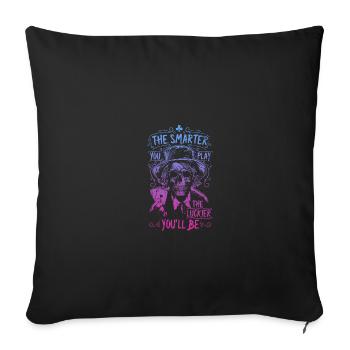 poker - Housse de coussin décorative 45 x 45 cm - noir - Devant