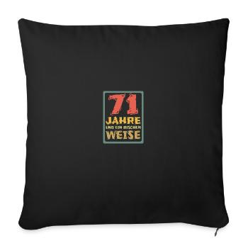 71 - Sofa pillowcase 17,3'' x 17,3'' (45 x 45 cm) - black - Front