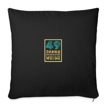 49 - Sofakissenbezug 45 x 45 cm - Schwarz - Vorne