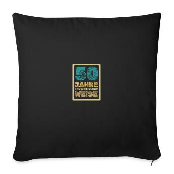 50 - Sofa pillowcase 17,3'' x 17,3'' (45 x 45 cm) - black - Front
