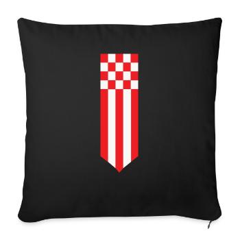 Streamer courte de Brabant - Housse de coussin décorative 45 x 45 cm - noir - Devant