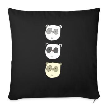 Frères Koala - Housse de coussin décorative 45 x 45 cm - noir - Devant