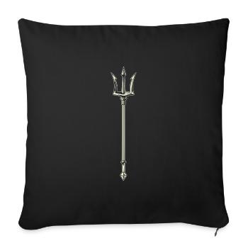 Dreizack Trident - Housse de coussin décorative 45 x 45 cm - noir - Devant