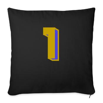 1 - Housse de coussin décorative 45 x 45 cm - noir - Devant
