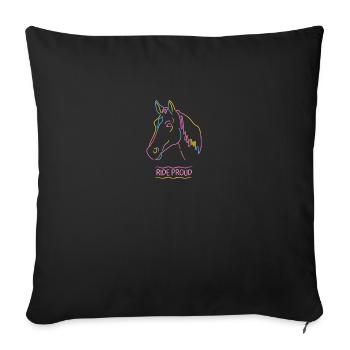 Ride Proud - Sofakissenbezug 45 x 45 cm - Schwarz - Vorne