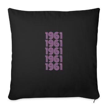 Party 1961 - Sofa pillowcase 17,3'' x 17,3'' (45 x 45 cm) - black - Front