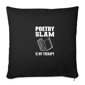 My Therapy Book Author Gift - Sofa pillowcase 17,3'' x 17,3'' (45 x 45 cm) - black - Front