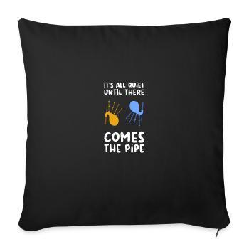 Scottish Bagpipes Celtic Gift - Sofa pillowcase 17,3'' x 17,3'' (45 x 45 cm) - black - Front