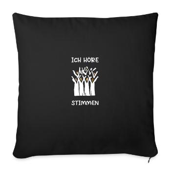 I hear voices choir conductor - Sofa pillowcase 17,3'' x 17,3'' (45 x 45 cm) - black - Front