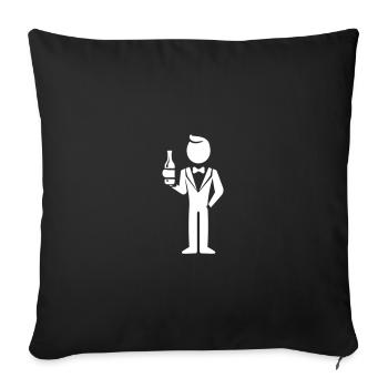 Groom Wedding Bachelor Party - Sofa pillowcase 17,3'' x 17,3'' (45 x 45 cm) - black - Front