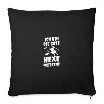 Witch Witch Broom Witch Costume Halloween - Sofa pillowcase 17,3'' x 17,3'' (45 x 45 cm) - black - Front