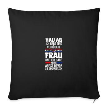 Croats Croats Croatin Hrvatska Croatia - Sofa pillowcase 17,3'' x 17,3'' (45 x 45 cm) - black - Front