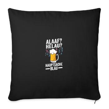 Karnevalskostüm Bier Saufen Fasching Karneval - Sofakissenbezug 45 x 45 cm - Schwarz - Vorne
