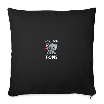 Elephant Elephant Baby Elephant Proboscis Gift - Sofa pillowcase 17,3'' x 17,3'' (45 x 45 cm) - black - Front