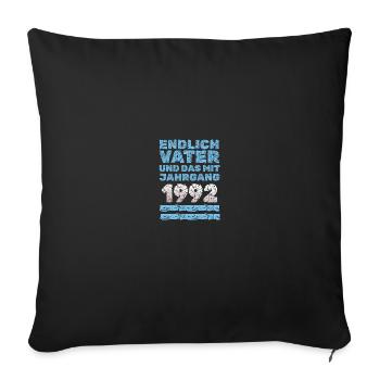 Finally 1992 - Sofa pillowcase 17,3'' x 17,3'' (45 x 45 cm) - black - Front