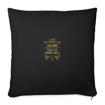 Helene as a girl's name - Sofa pillowcase 17,3'' x 17,3'' (45 x 45 cm) - black - Front