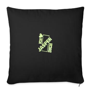 Jasper als Couple - Sofakissenbezug 45 x 45 cm - Schwarz - Vorne