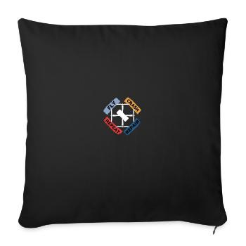 Fly - Crash - Repair - Repeat - Sofa pillowcase 17,3'' x 17,3'' (45 x 45 cm) - black - Front