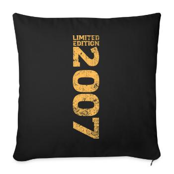 Limited Edition 2007 18th Birthday Gift - Sofa pillowcase 17,3'' x 17,3'' (45 x 45 cm) - black - Front