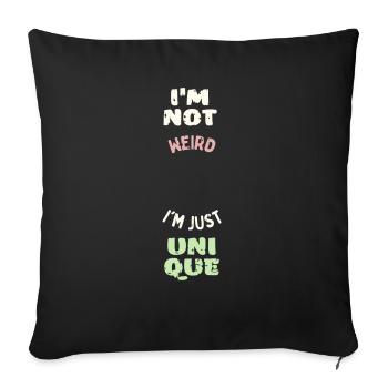 Funny funny Unique cool humor vector - Sofa pillowcase 17,3'' x 17,3'' (45 x 45 cm) - black - Front