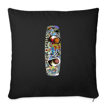 Kitesurf 3 - Housse de coussin décorative 45 x 45 cm - noir - Devant