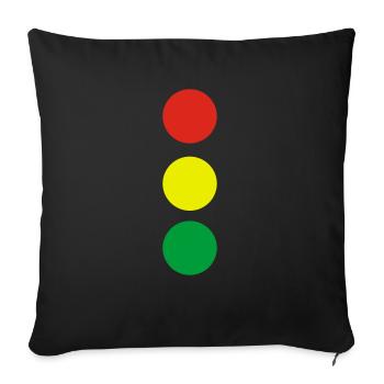 Ampel - Sofakissenbezug 45 x 45 cm - Schwarz - Vorne
