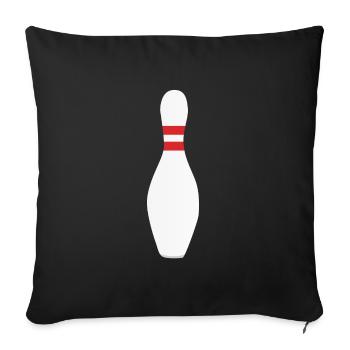 A bowling or cone pin - Sofa pillowcase 17,3'' x 17,3'' (45 x 45 cm) - black - Front