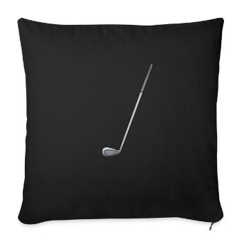 Golf clubs - Sofa pillowcase 17,3'' x 17,3'' (45 x 45 cm) - black - Front