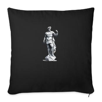 Greek God - Low Poly Design - Sofa pillowcase 17,3'' x 17,3'' (45 x 45 cm) - black - Front