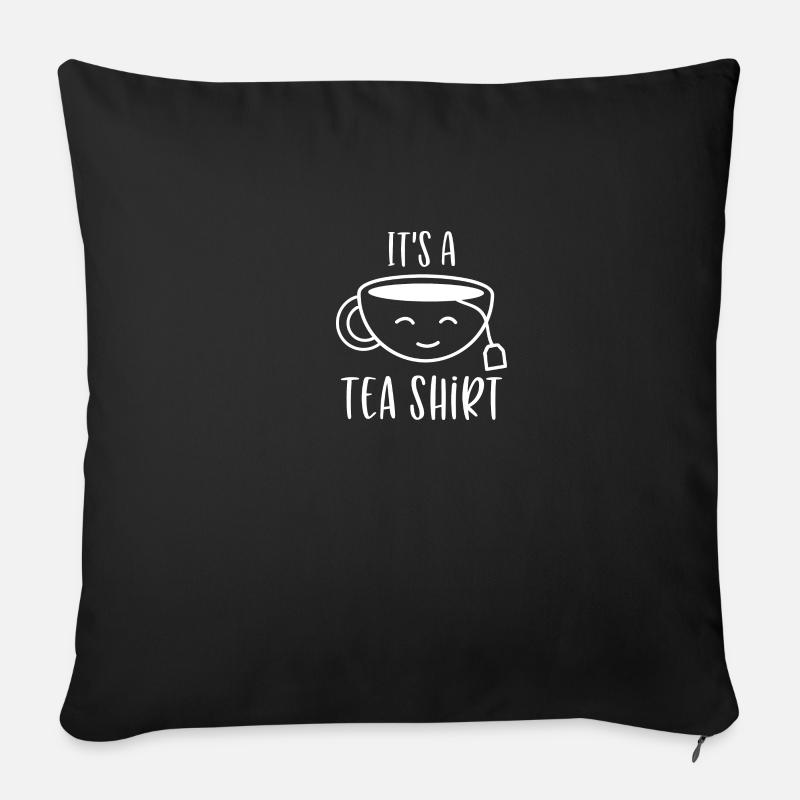 Its a Tea shirt white - Sofakissenbezug 45 x 45 cm - Schwarz