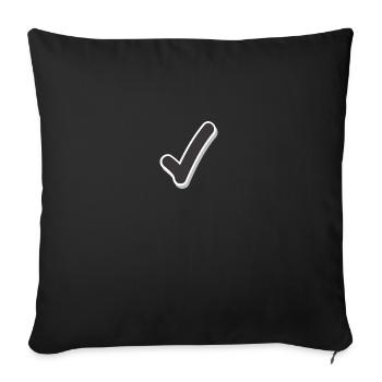 Check - Sofa pillowcase 17,3'' x 17,3'' (45 x 45 cm) - black - Front