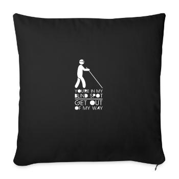 Blinder Blind Sehbehindert Witzig Geschenk - Sofakissenbezug 45 x 45 cm - Schwarz - Vorne