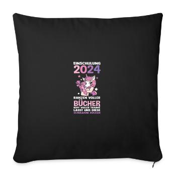 1st Grade Schoolchild Back to School Enrollment - Sofa pillowcase 17,3'' x 17,3'' (45 x 45 cm) - black - Front