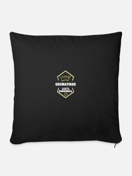 Arbeit Geomatiker - Sofakissenbezug 45 x 45 cm - Schwarz