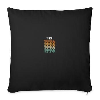 Millésime 1996 anniversaire année de naissance rétro millésime - Housse de coussin décorative 45 x 45 cm - noir - Devant