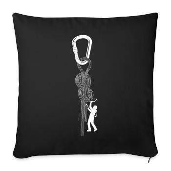 Climbing rope knot detail - Sofa pillowcase 17,3'' x 17,3'' (45 x 45 cm) - black - Front