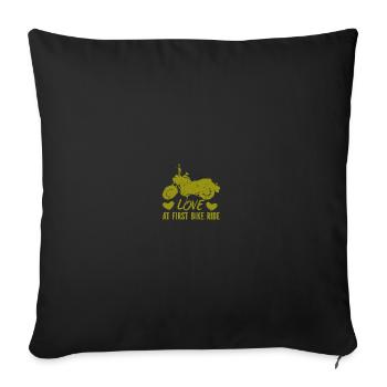 Motorrad Motocross Bike Racing Motorsport - Sofakissenbezug 45 x 45 cm - Schwarz - Vorne