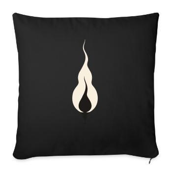 Flame's Cozy Flicker - Sofa pillowcase 17,3'' x 17,3'' (45 x 45 cm) - black - Front
