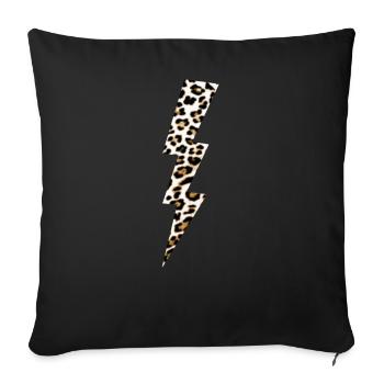 Léopard Flash - Housse de coussin décorative 45 x 45 cm - noir - Devant