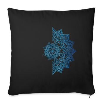 Conception de T-shirt Mandala - Housse de coussin décorative 45 x 45 cm - noir - Devant