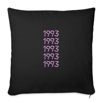 Retro 1993 - Sofa pillowcase 17,3'' x 17,3'' (45 x 45 cm) - black - Front