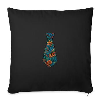 Tie - Sofa pillowcase 17,3'' x 17,3'' (45 x 45 cm) - black - Front