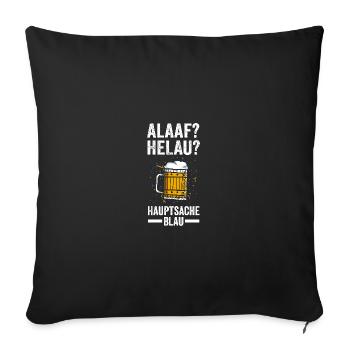 Karnevalskostüm Bier Saufen Fasching Karneval - Sofakissenbezug 45 x 45 cm - Schwarz - Vorne