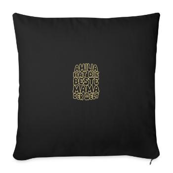 Cadeau pour Amilia - Housse de coussin décorative 45 x 45 cm - noir - Devant