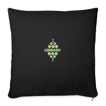 Cadeau pour Lennard - Housse de coussin décorative 45 x 45 cm - noir - Devant